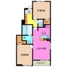 フォーリスト別名Ⅱ 2LDKの間取り