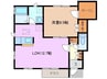 ブルースカイ　Ｂ棟 1LDKの間取り