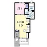 ラポール　ヤマノ 1LDKの間取り