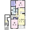 エスポワール　Ⅱ 2LDKの間取り