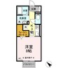 パプリカⅢ　A 1Kの間取り