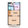 クリスタル 2Kの間取り