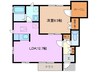 ブルースカイⅡ 1LDKの間取り