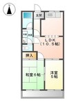 コーポパーシモンⅡ 2LDKの間取り
