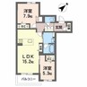 グランドール富田 2LDKの間取り