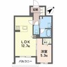 グランドール富田 1LDKの間取り