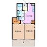 グリーンハイツ小杉 2DKの間取り