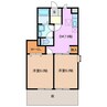 グリーンハイツ小杉 2DKの間取り