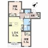グランドール富田 2LDKの間取り