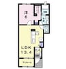 チェリーコート１０４　Ｂ 1LDKの間取り