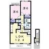 クレーストⅠ 2LDKの間取り