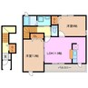 フェリースⅡ 2LDKの間取り