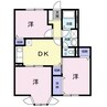 フォレスト　ガ－デン　Ⅱ 3DKの間取り