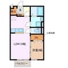 ポートサイド カクサン 1LDKの間取り