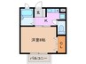 スパシオ川原Ⅰ 1Kの間取り