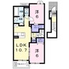エルディケイ　Ⅱ 2LDKの間取り