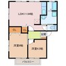 ロジュマンＹＵＲＩA棟 2LDKの間取り
