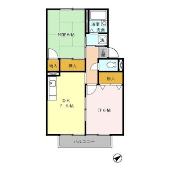 間取図 プレジール三宅　D