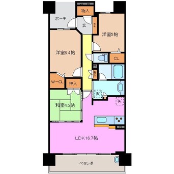 間取図 ライオンズ四日市富田ステーションステージ