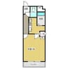 クリスタルハイツ 1Kの間取り