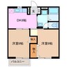サンメゾンＳ　Ⅰ 2DKの間取り