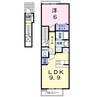 セレーノキヨ 1LDKの間取り
