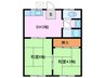 桜井様コーポ 2DKの間取り