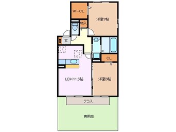 間取図 Ｄ-ｒｏｏｍ出来山