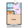 メゾンウッドペッカー 1Kの間取り