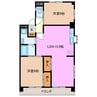 ソシアルドミール東館 2LDKの間取り