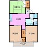 グリーンヒルズ A棟 3DKの間取り