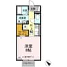 パプリカⅢ　A 1Kの間取り