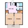 シティハイツフォレスト 2DKの間取り