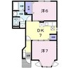 ノーブル・ハイムⅠ 2DKの間取り