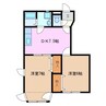 サンヒルズ大谷Ⅱ 2DKの間取り