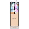 セレッソＩＫＵＷＡ 1Kの間取り