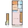 ラトゥール川越 1LDKの間取り