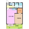 パインヒルズ 1LDKの間取り