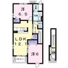 フェリースⅠ 2LDKの間取り