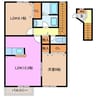 リーオ　デ　グロリア 2LDKの間取り