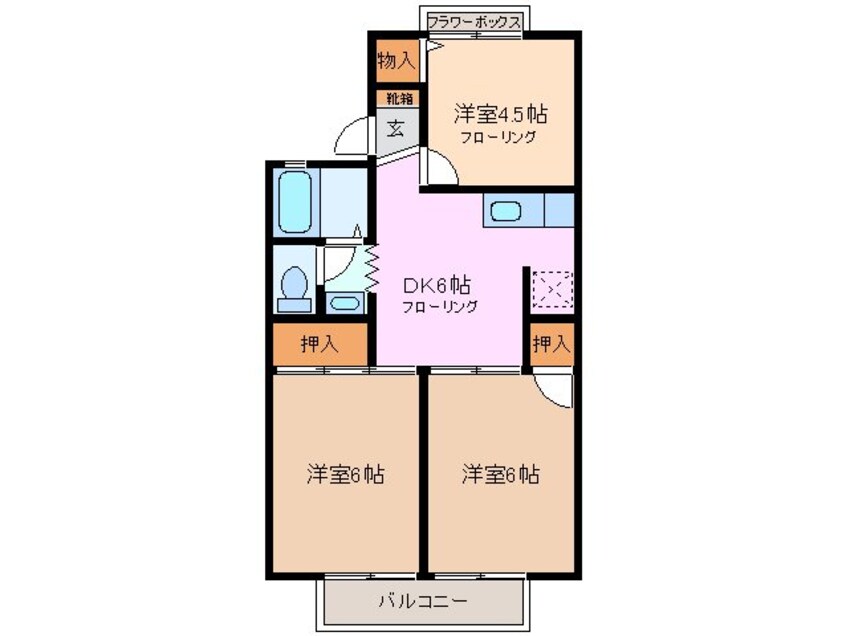 間取図 シェレナ山下　Ⅵ棟