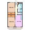 アポロパーク 2DKの間取り