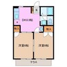 サンヒルＡ 2DKの間取り