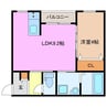 LECOCON四日市Ⅵ 1LDKの間取り