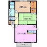 ハイネス２１　Ｃ棟 2LDKの間取り