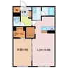 プロヌーブ西富田 1LDKの間取り