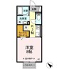 パプリカⅢ　A 1Kの間取り