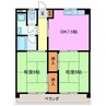 ソシアルドミール東館 2DKの間取り