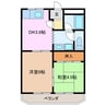 ストリートアート 2DKの間取り