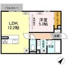 (仮称)D-ROOM富士町 1LDKの間取り